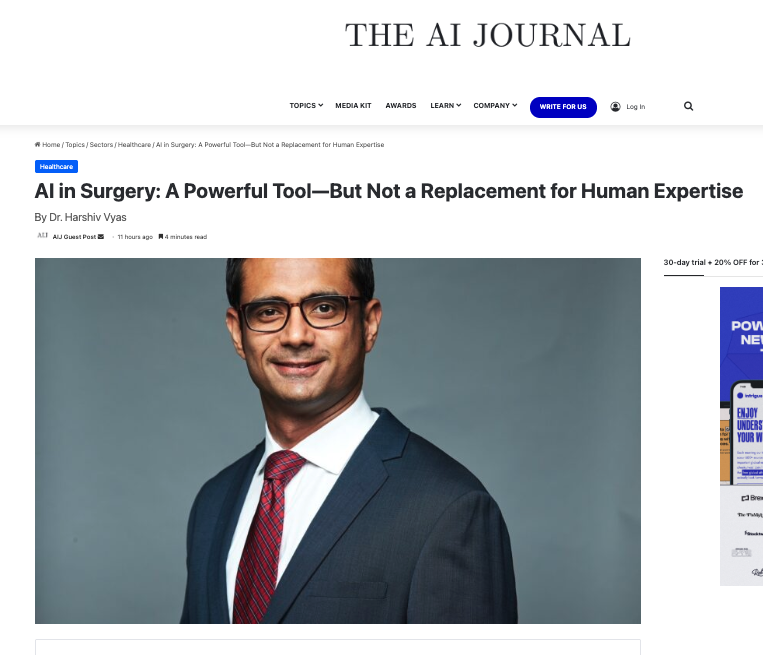 The AI Journal article: AI in Surgery